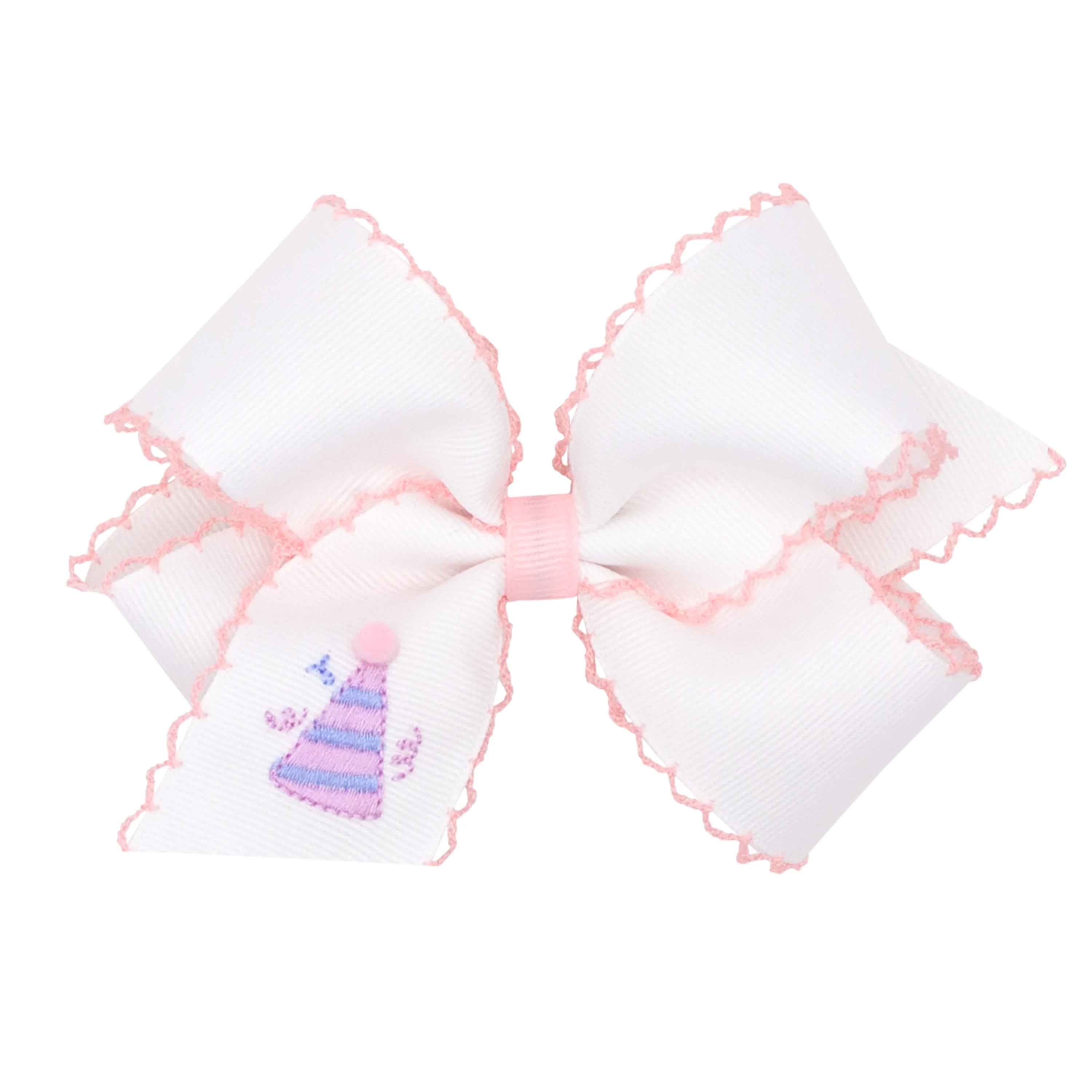 Birthday Hat Embroidered Moonstitch Bow - Image 2
