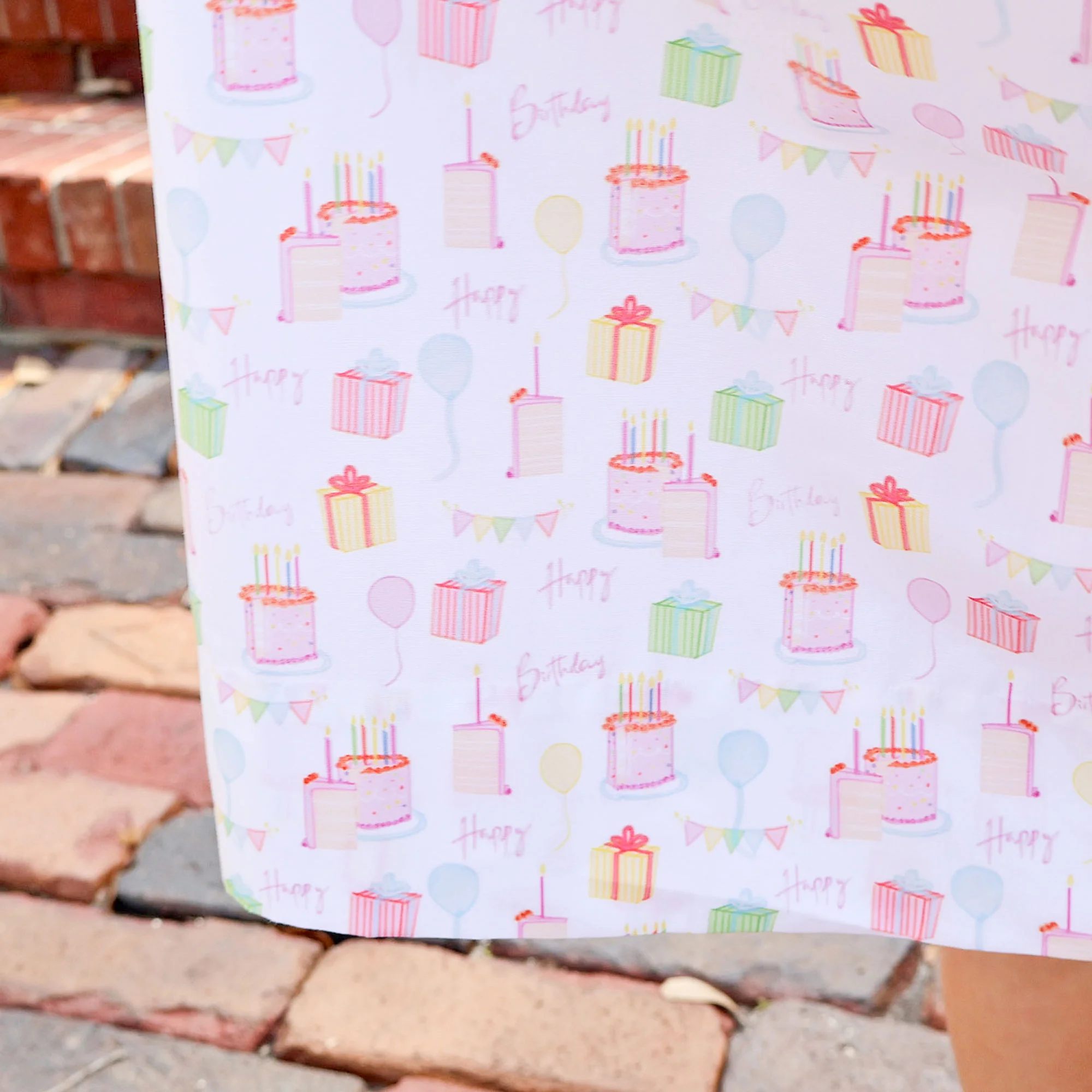 Birthday Party Smocked Angel Sleeve Dress - Image 5