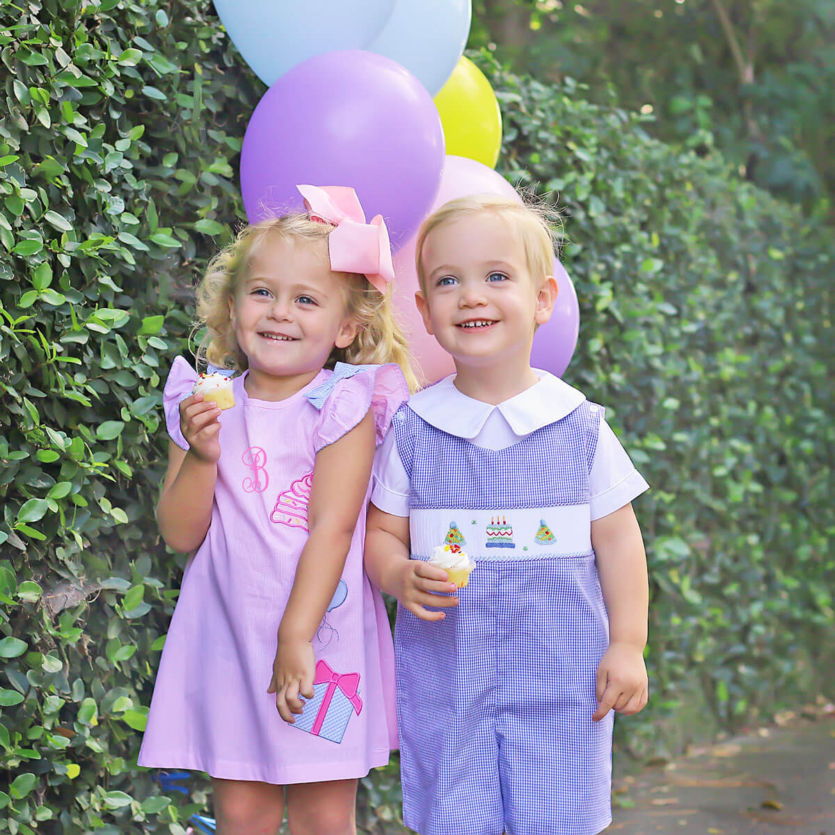 Birthday Smocked Royal Jon Jon - Image 6