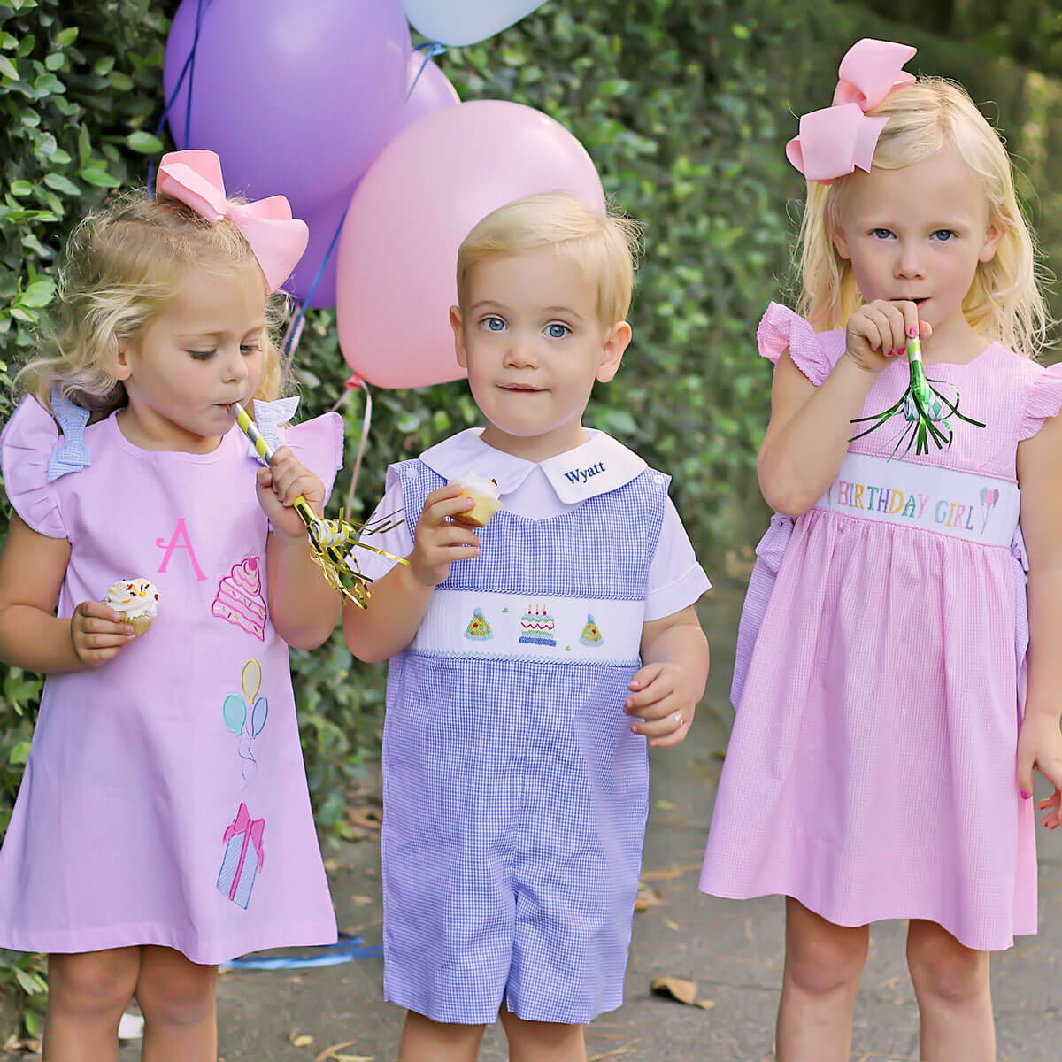 Birthday Smocked Royal Jon Jon - Image 7