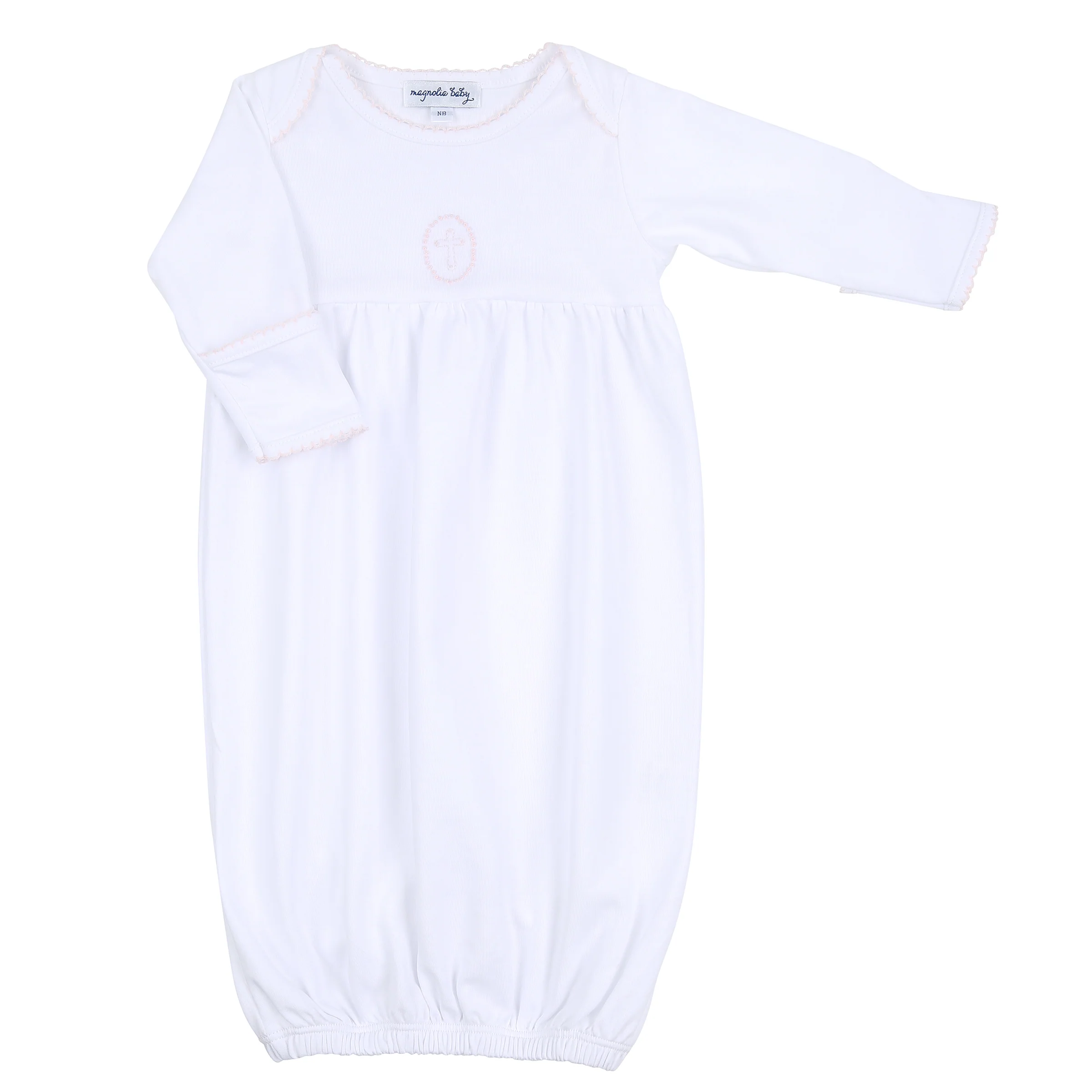 Blessed Cross Embroidered Long Sleeve Gown - Image 2