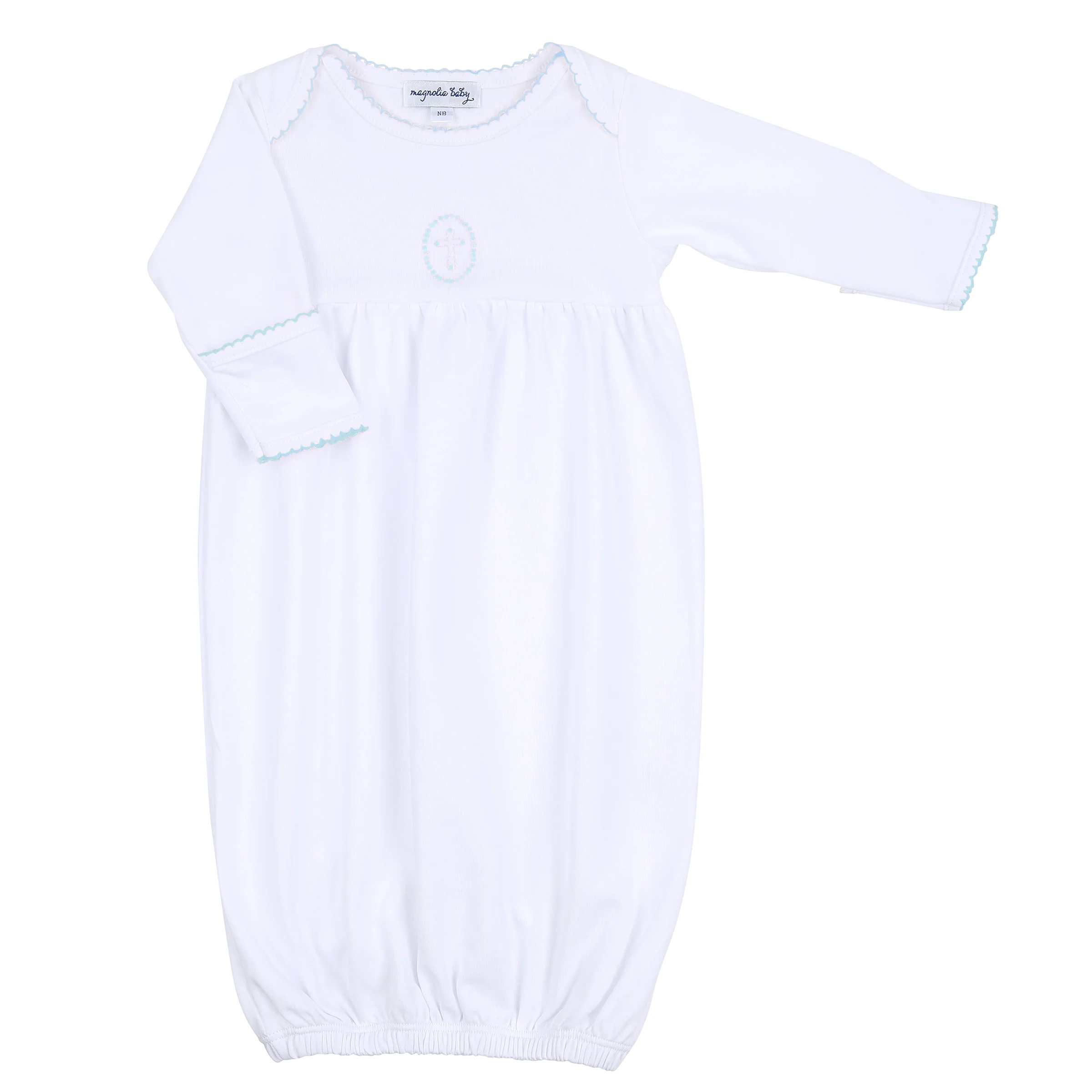 Blessed Cross Embroidered Long Sleeve Gown - Image 3