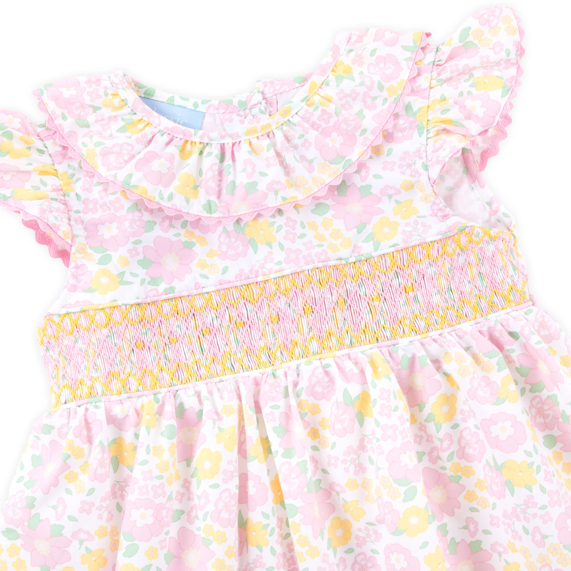 Blissful Garden Smocked Ruffle Collared Bubble - Image 2