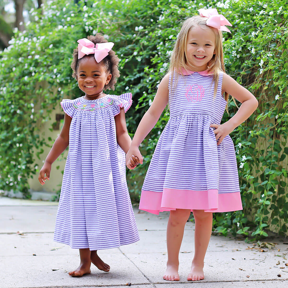 Blooming Tulips Purple Smocked Dress - Image 6