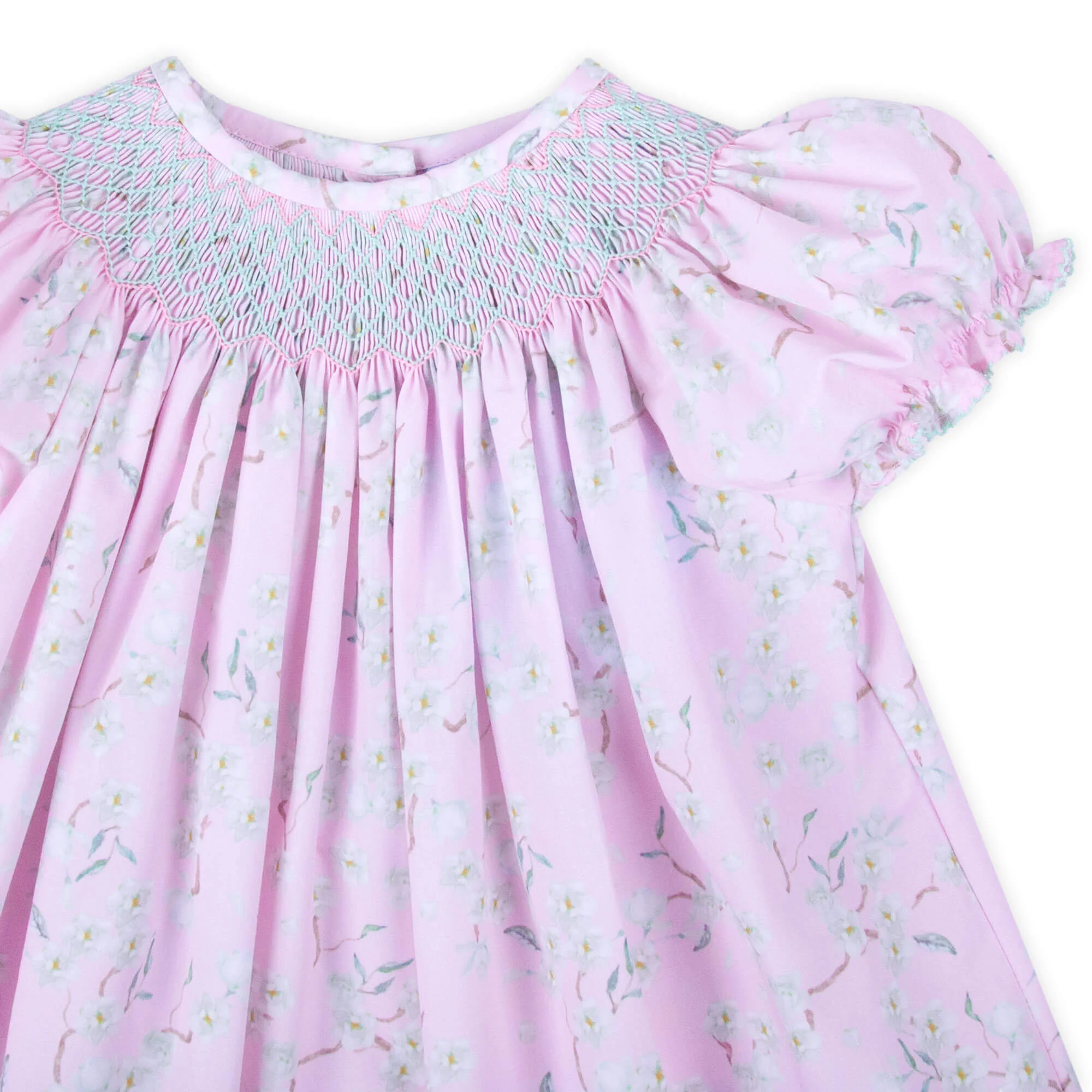 Blossom Branch Floral Smocked Bishop Dress - Image 2