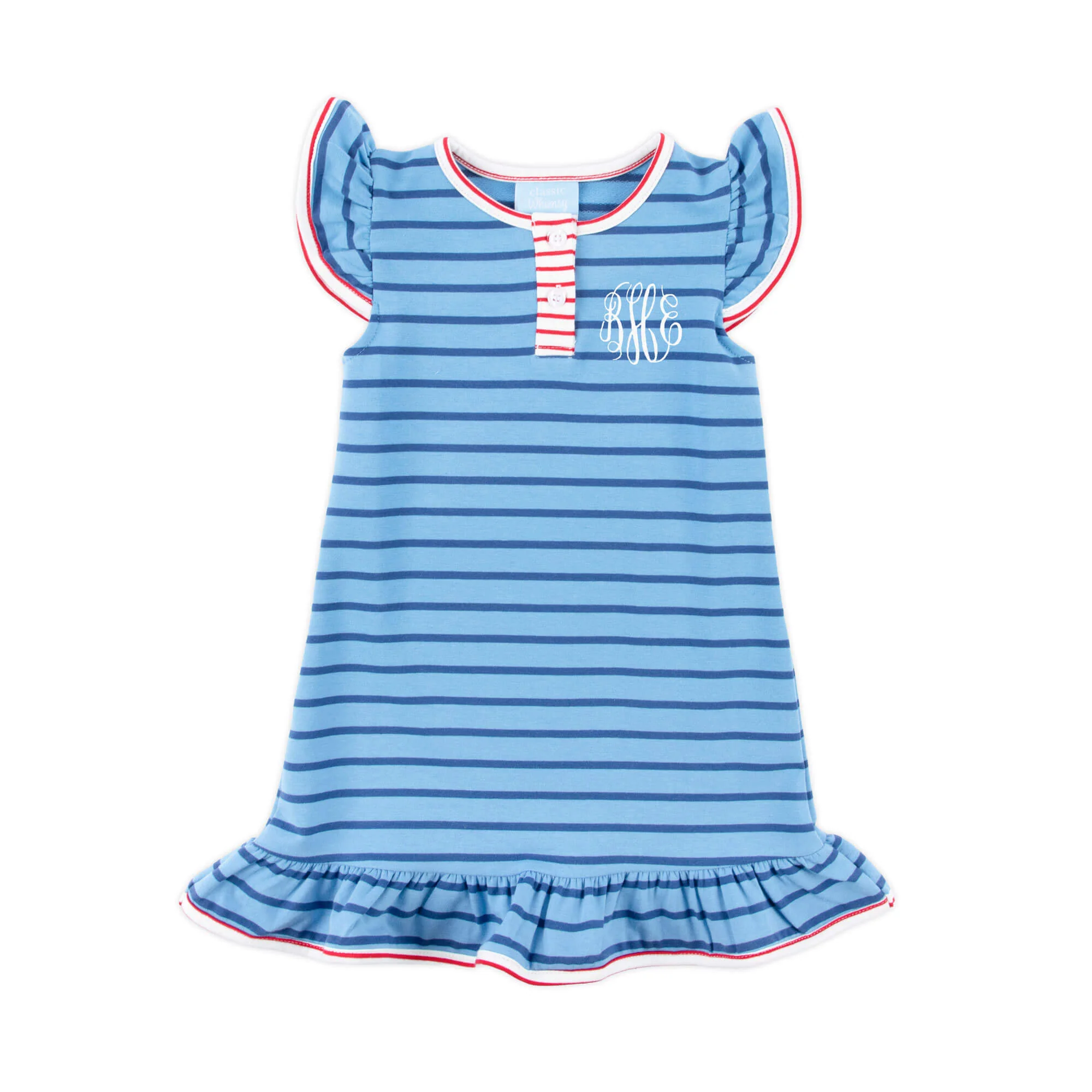 Blue And Navy Stripe Jade Dress - Image 2