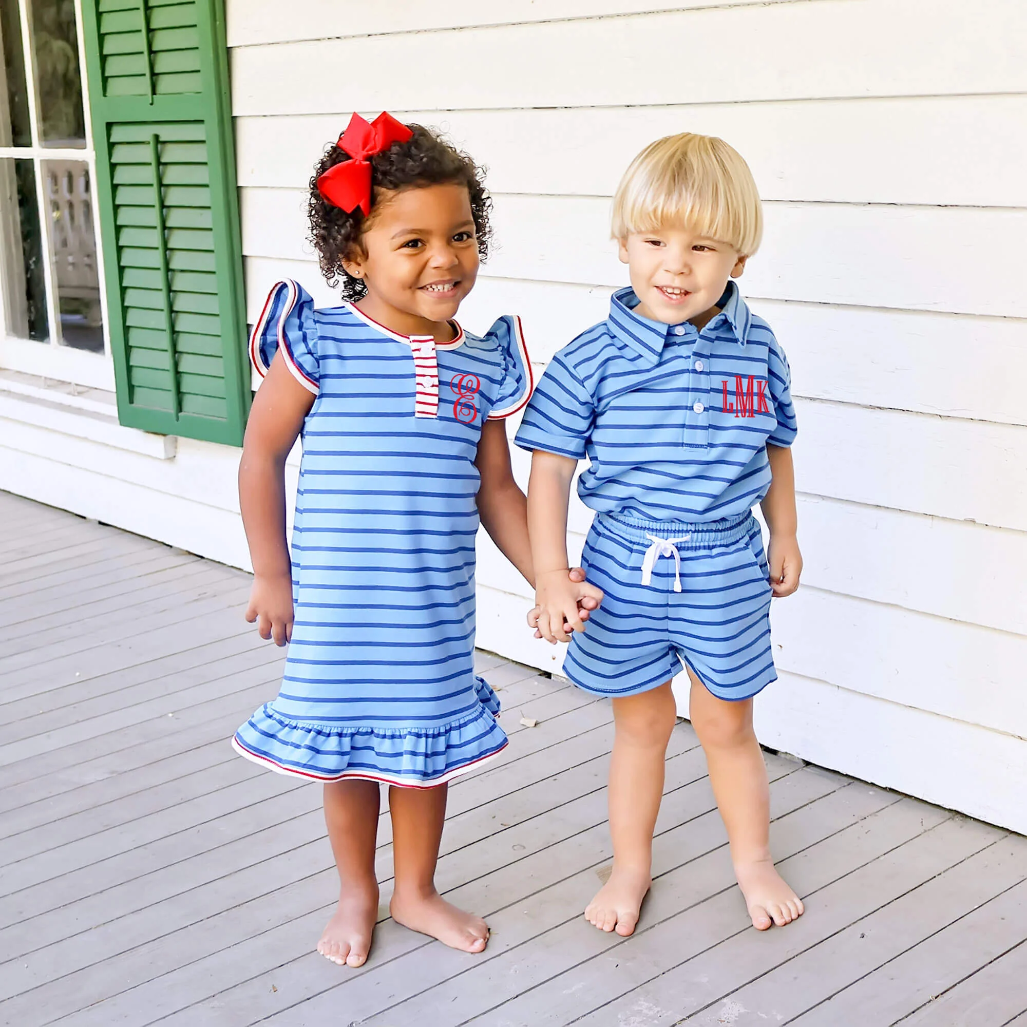 Blue And Navy Stripe Jade Dress - Image 3