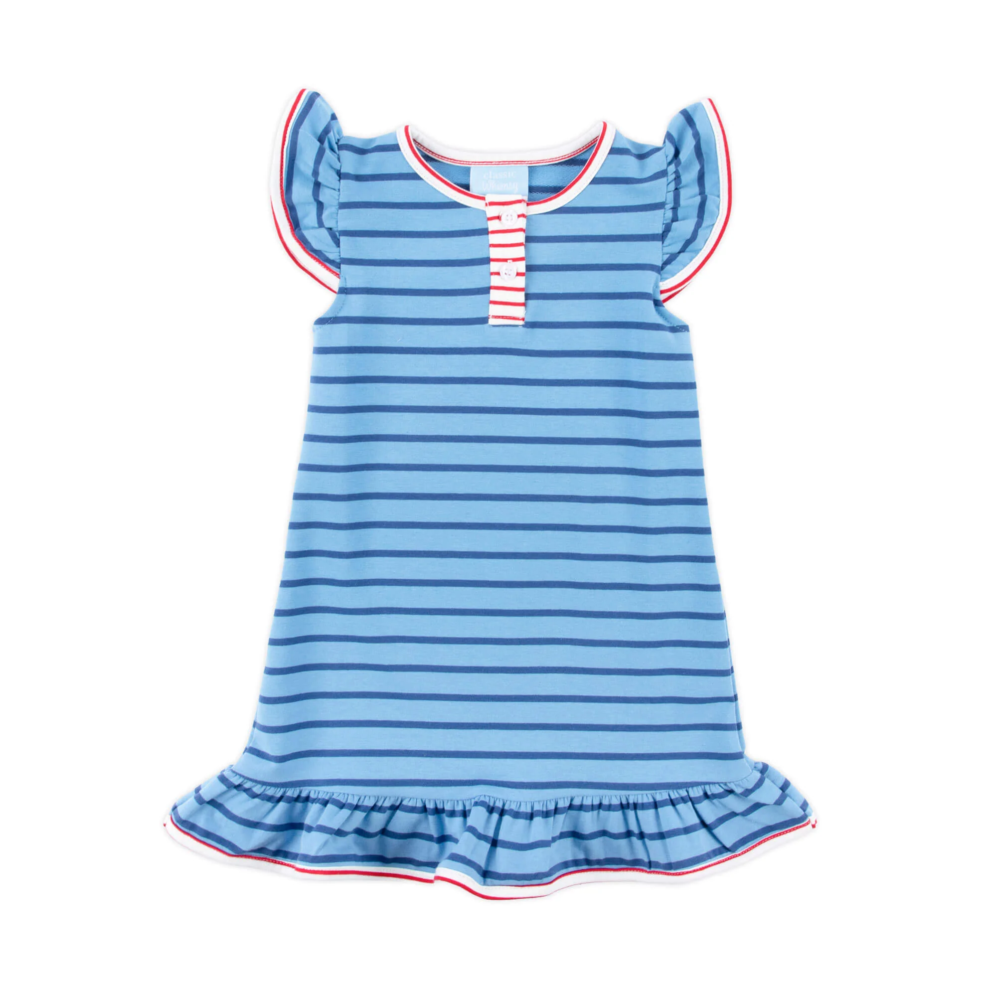 Blue And Navy Stripe Jade Dress - Image 4