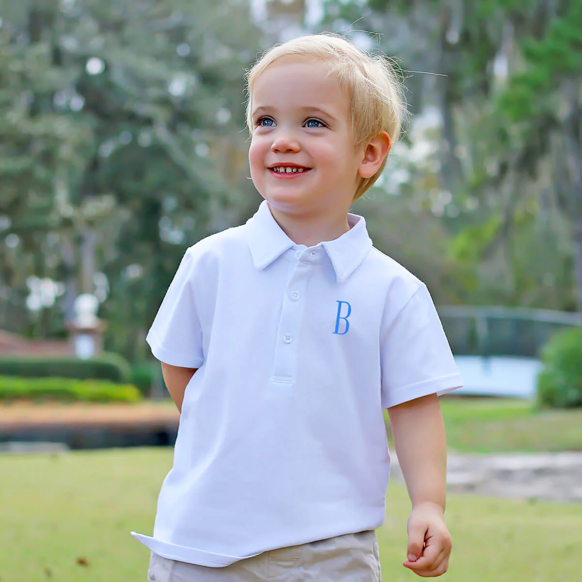White Knit Polo Shirt - Image 5