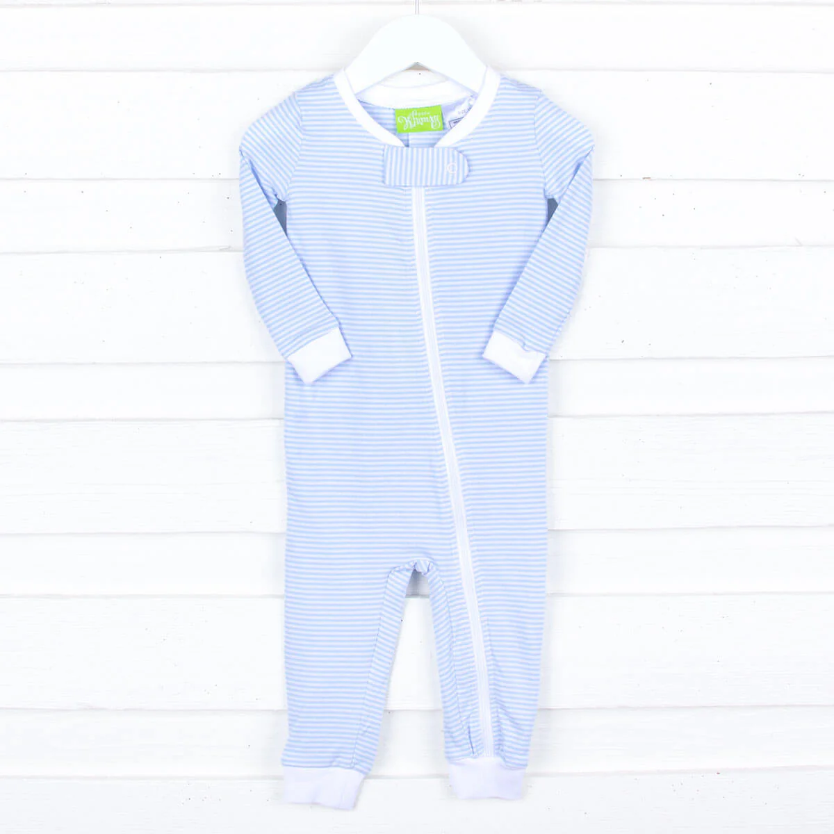 Light Blue Stripe Zip Sleeper - Image 10