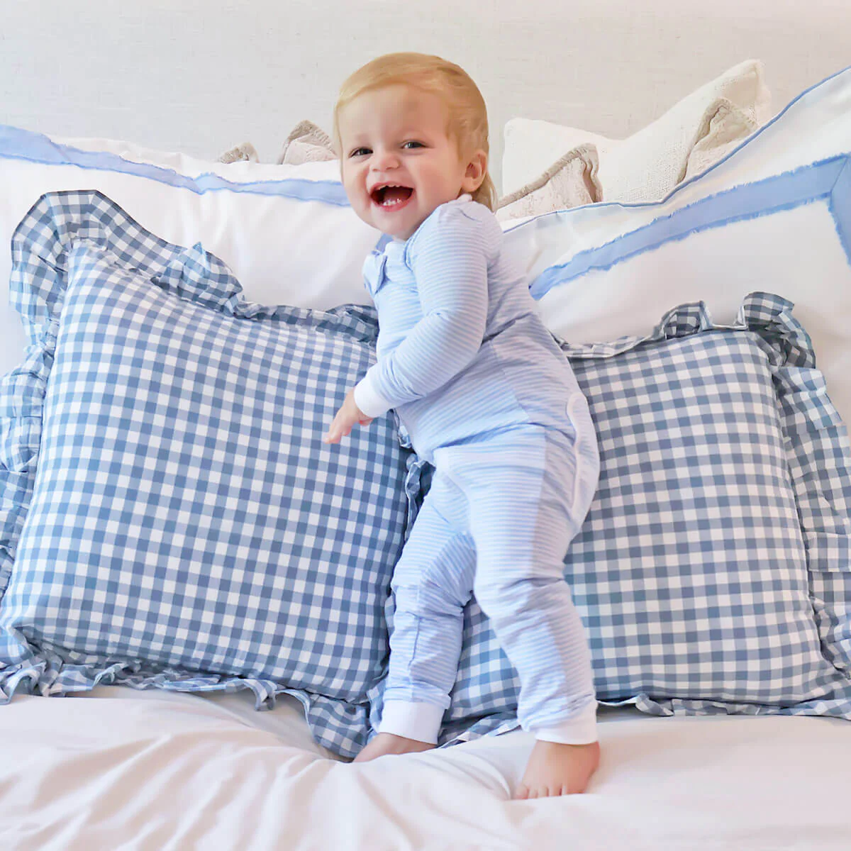 Light Blue Stripe Zip Sleeper - Image 6