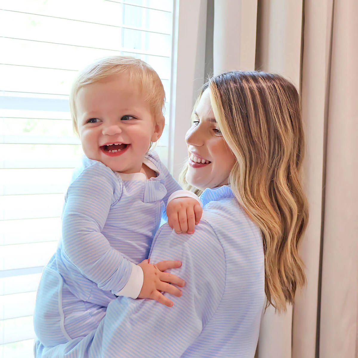Light Blue Stripe Zip Sleeper - Image 8