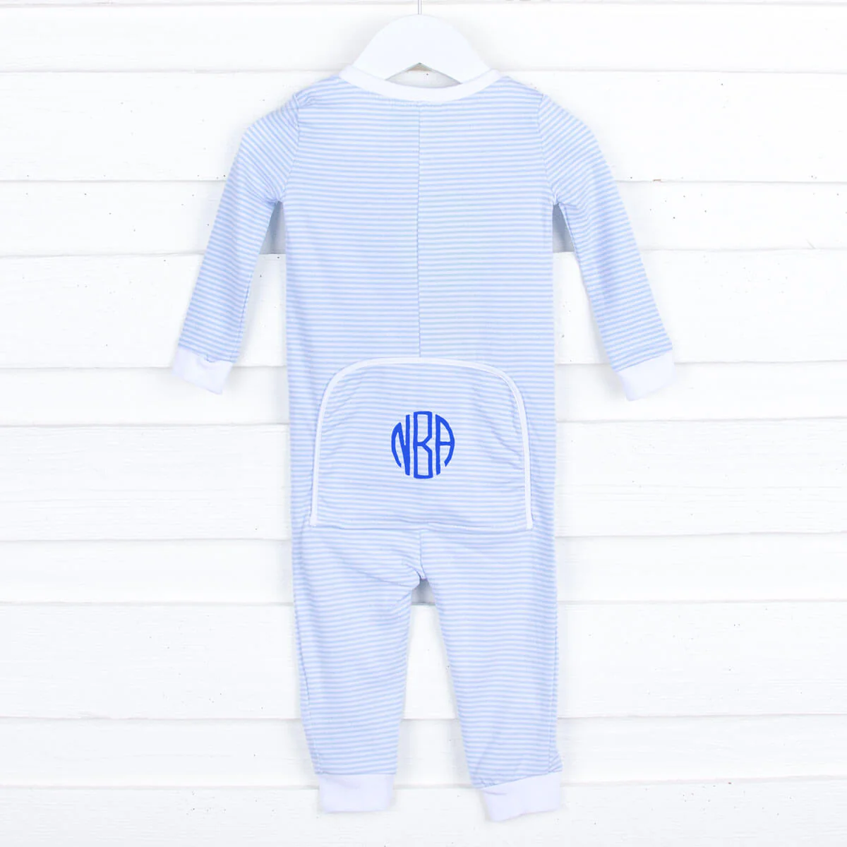 Light Blue Stripe Zip Sleeper - Image 9
