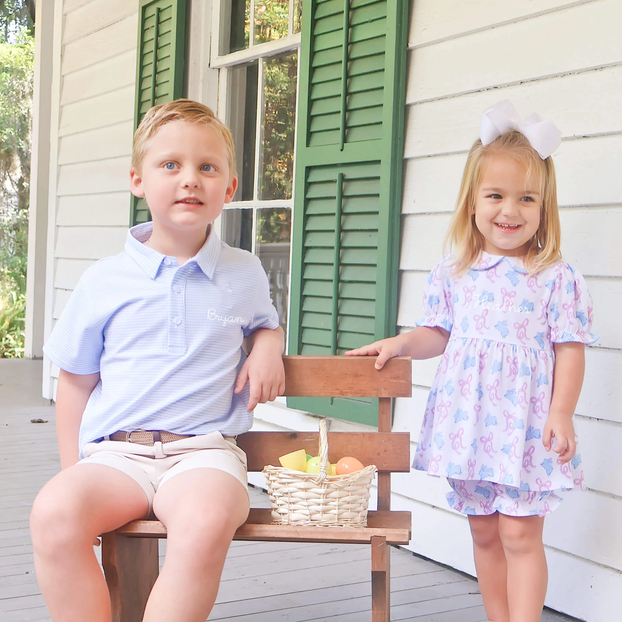Bunny Light Blue Stripe Short Sleeve Polo - Image 4