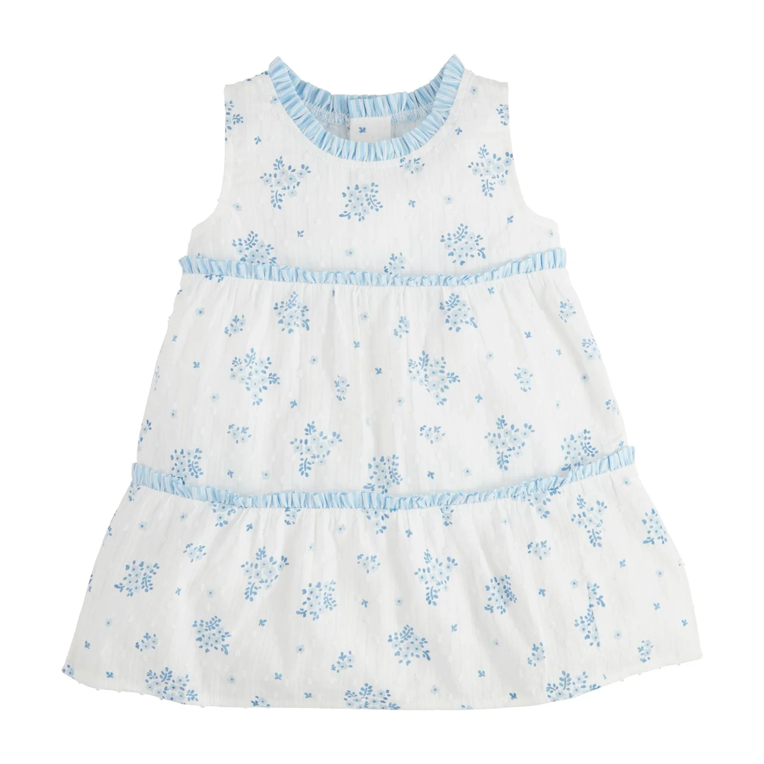 Blue Floral Tiered Dress - Image 2