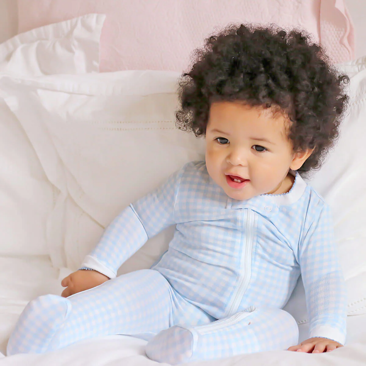Gingham Zip Sleeper - Image 9
