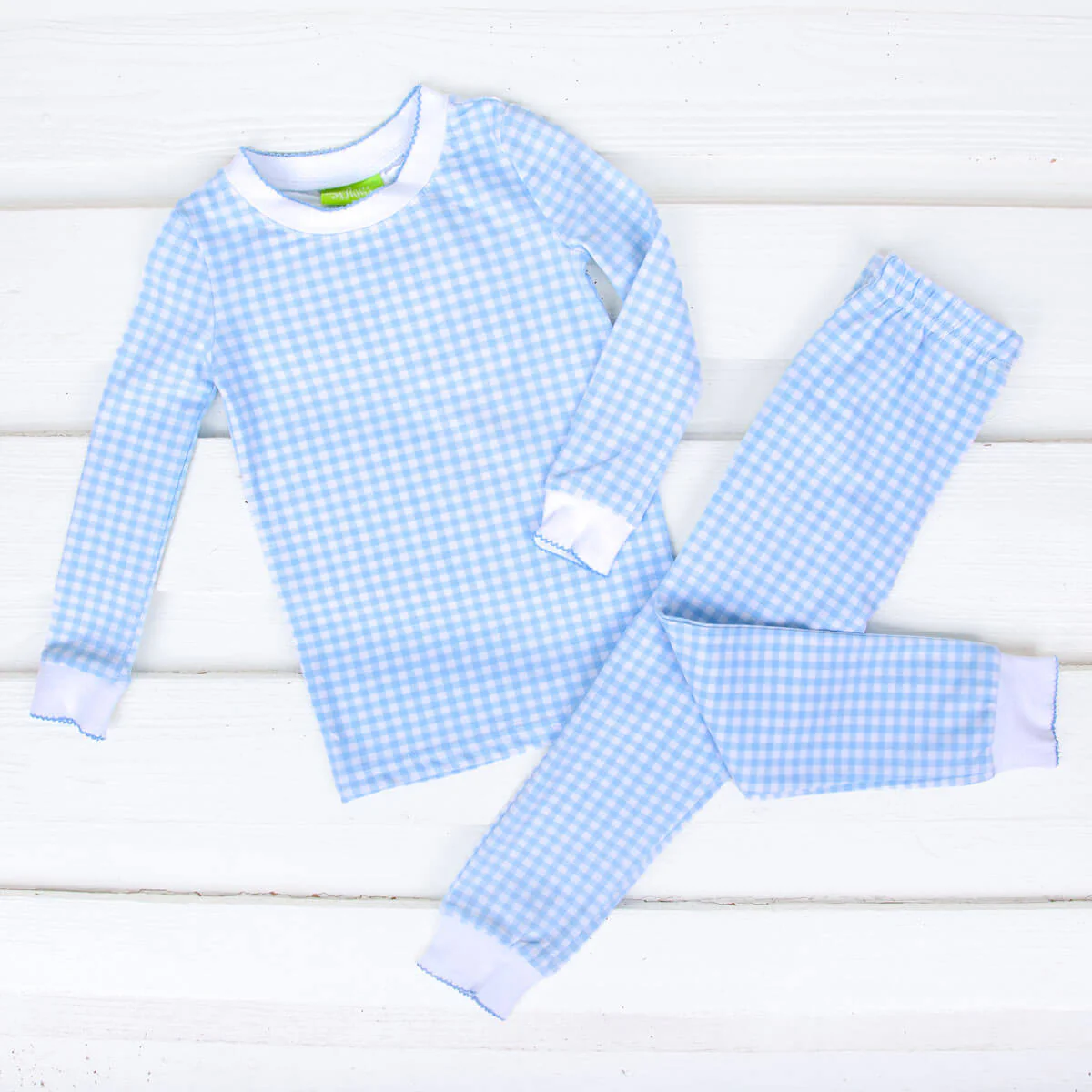 Blue Gingham Pajamas - Image 7