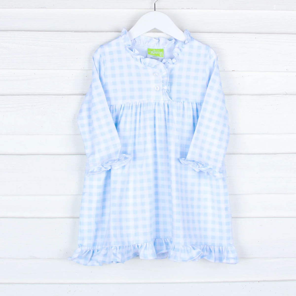 Blue Gingham Play Dress - Image 2