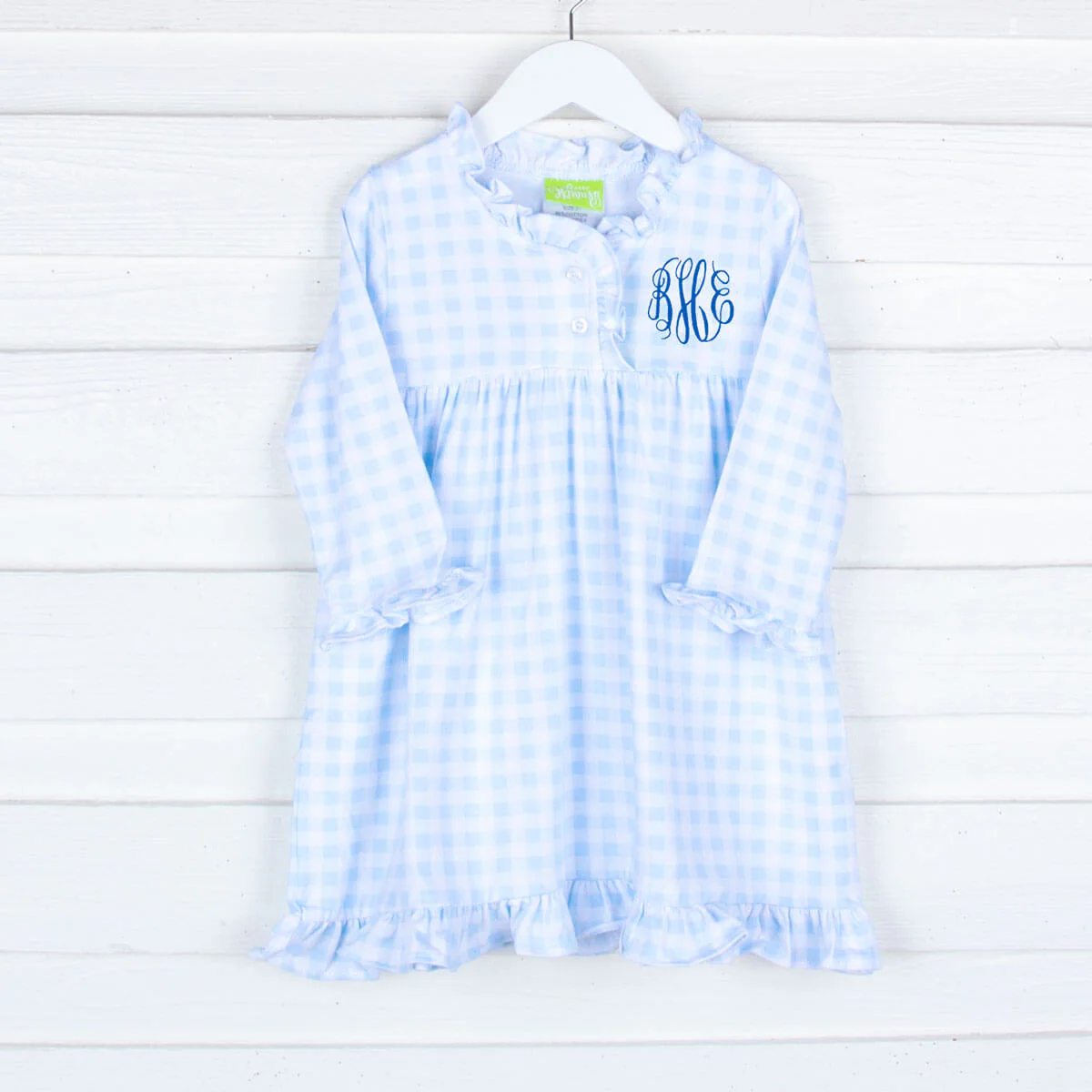 Blue Gingham Play Dress - Image 3