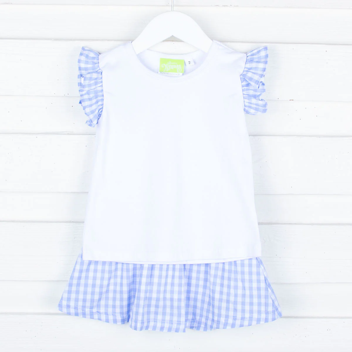 Blue Gingham Skirt Set - Image 4