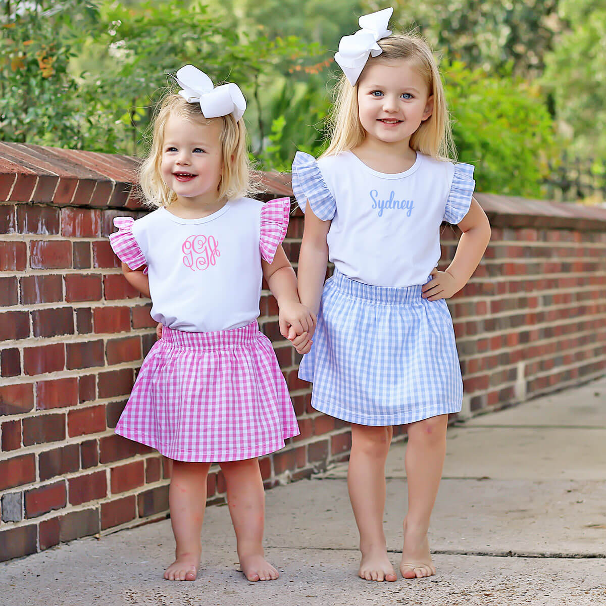 Blue Gingham Skirt Set - Image 5