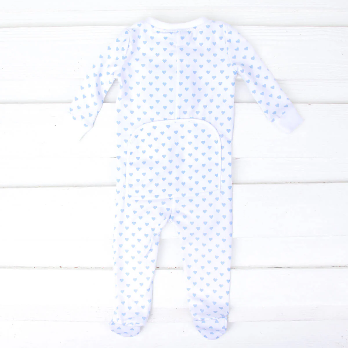 Blue Heart Print Zip Sleeper - Image 5