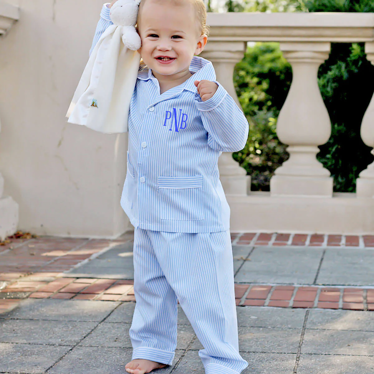 Blue Stripe Classic Pajamas - Image 3