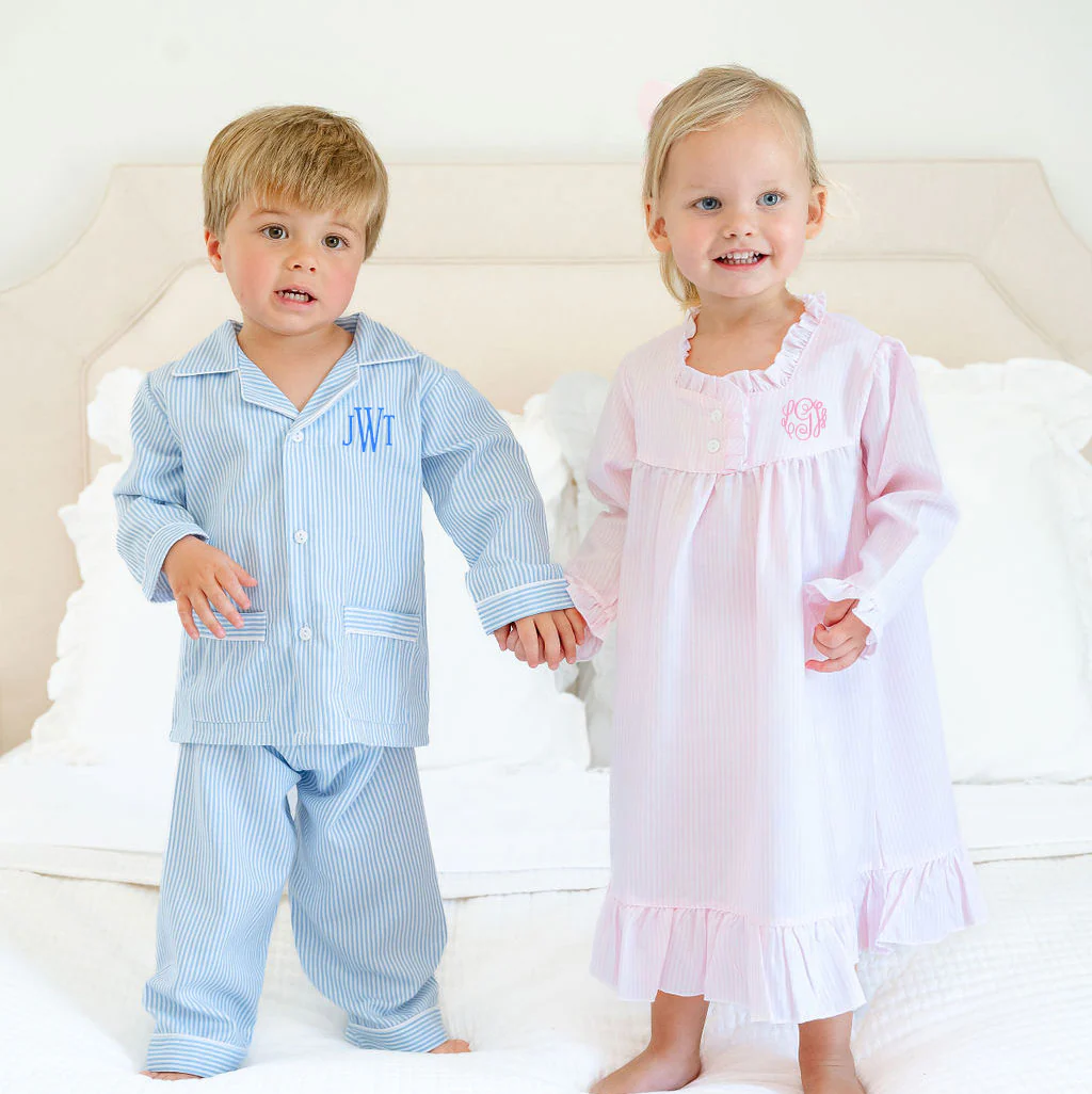 Blue Stripe Classic Pajamas - Image 4