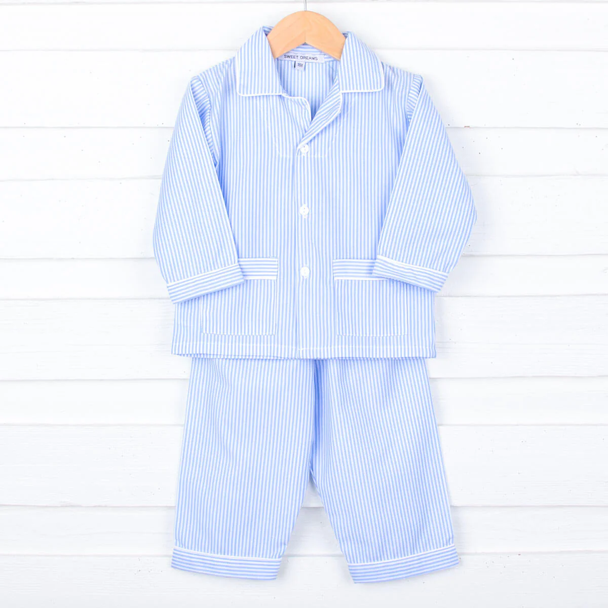 Blue Stripe Classic Pajamas - Image 8