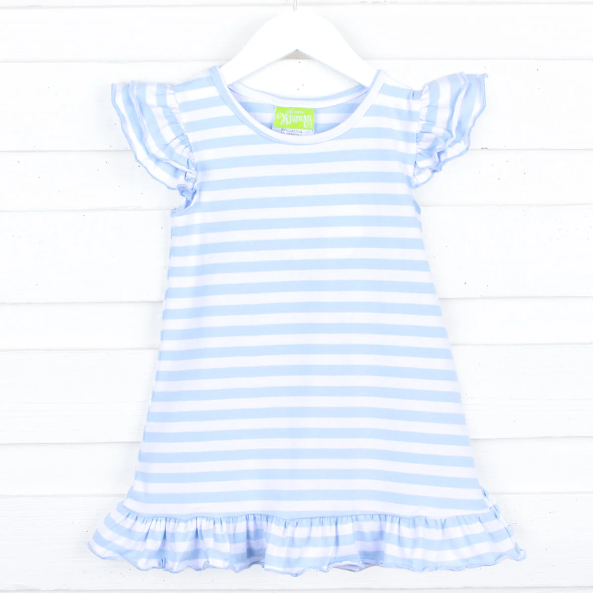 Light Blue Wide Stripe Milly Dress - Image 4