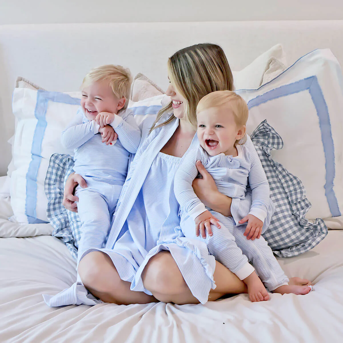 Light Blue Stripe Zip Sleeper - Image 4