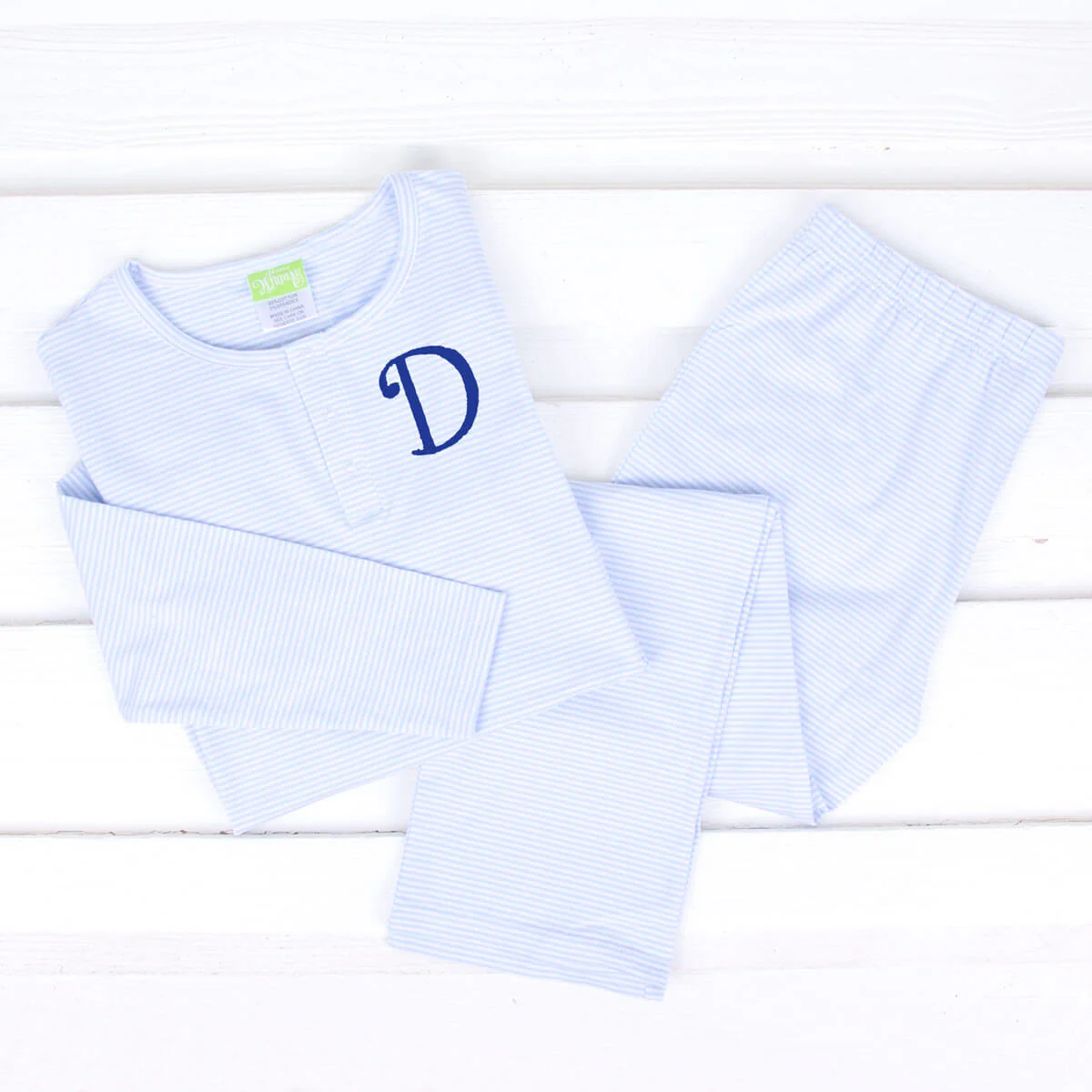 Blue Stripe Women's Pajamas - Image 3