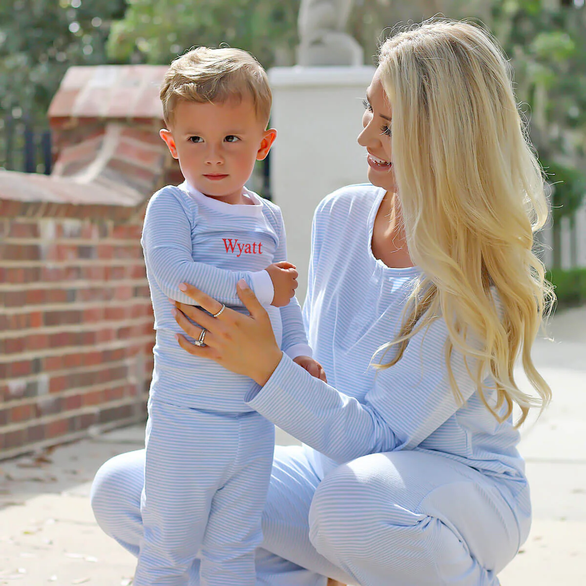 Light Blue Stripe Pajamas - Image 11