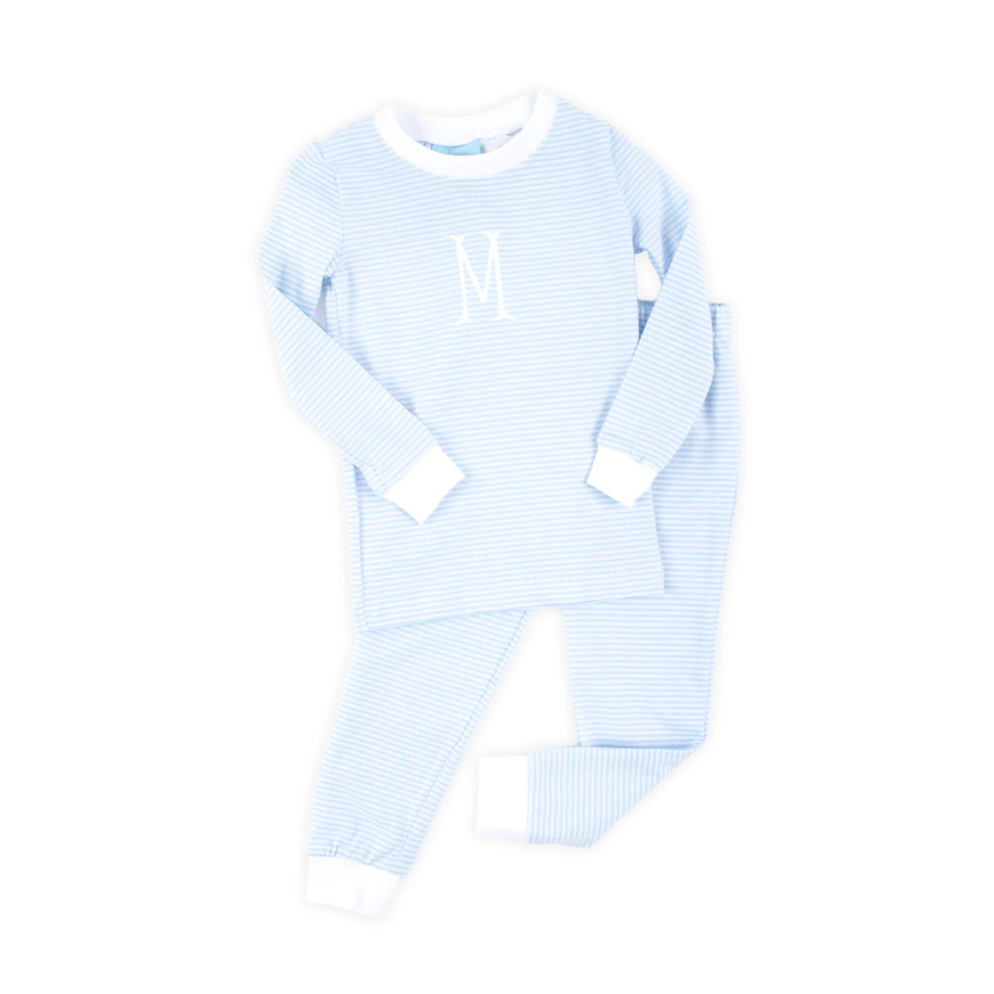 Light Blue Stripe Pajamas - Image 3