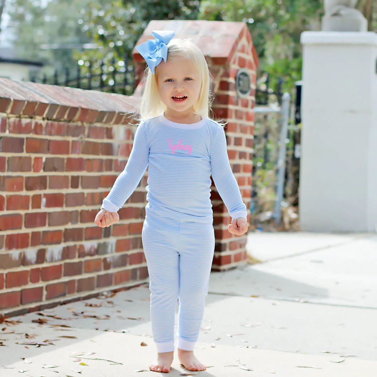 Light Blue Stripe Pajamas - Image 5