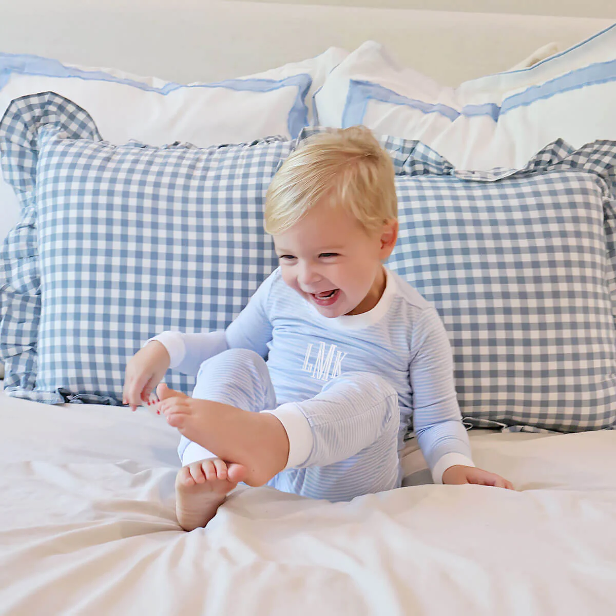 Light Blue Stripe Pajamas - Image 9
