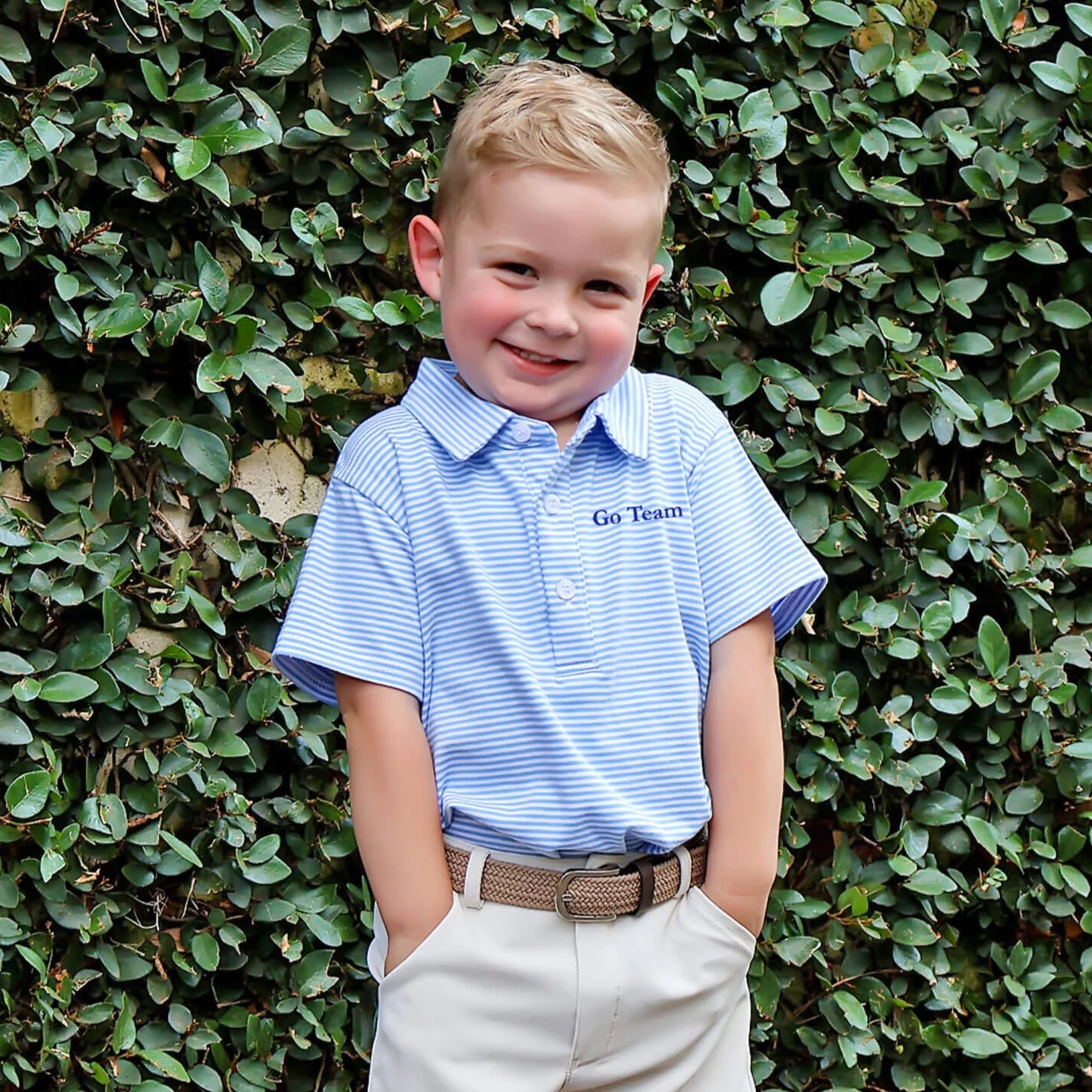 Blue Stripe Polo - Image 2