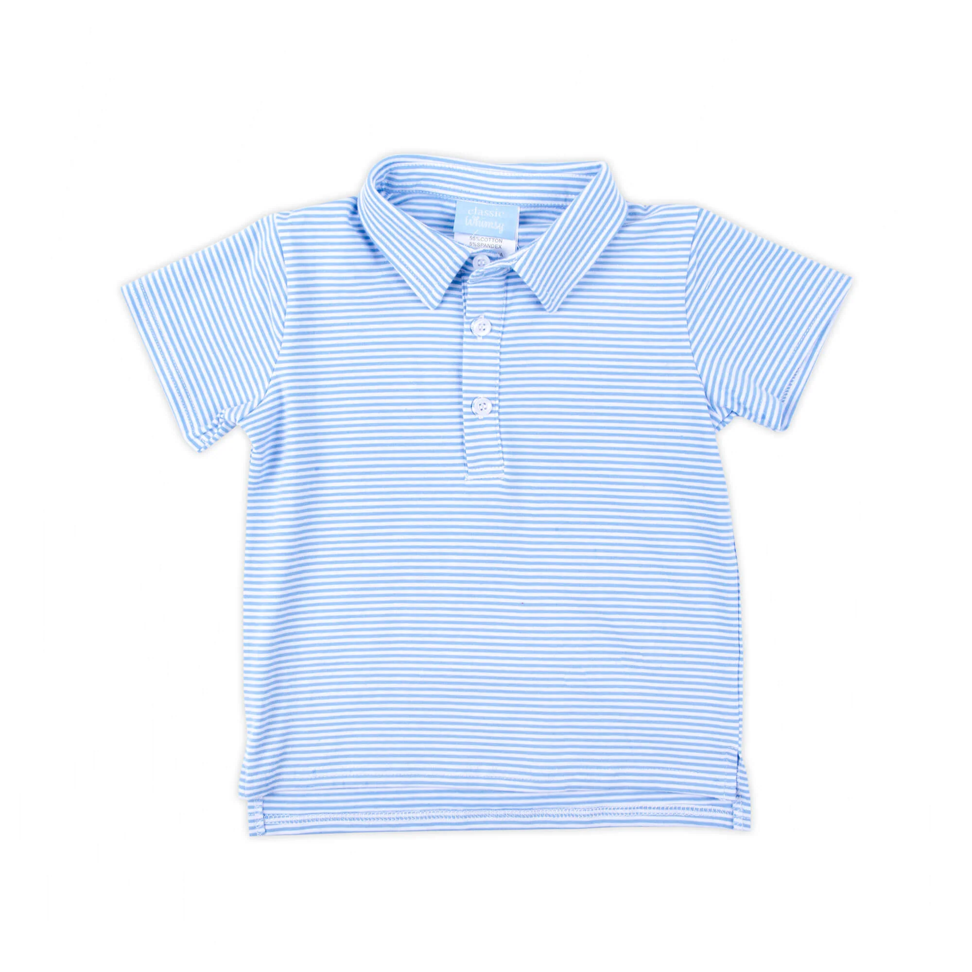 Blue Stripe Polo - Image 3