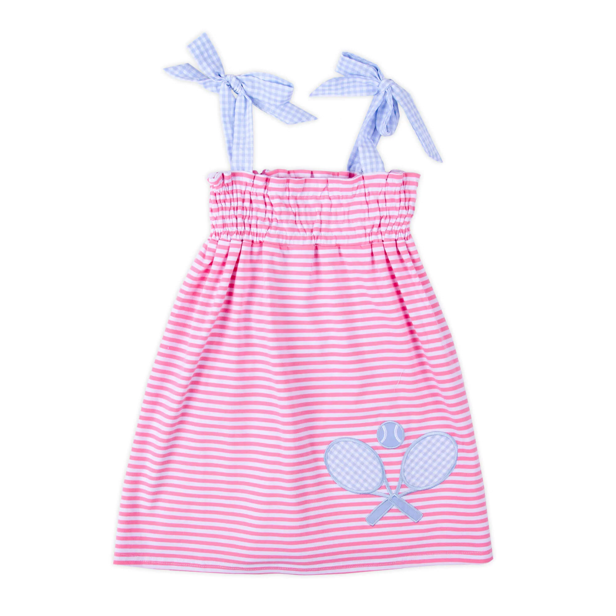 Tennis Racquet Pink Stripe Aurora Dress - Image 2