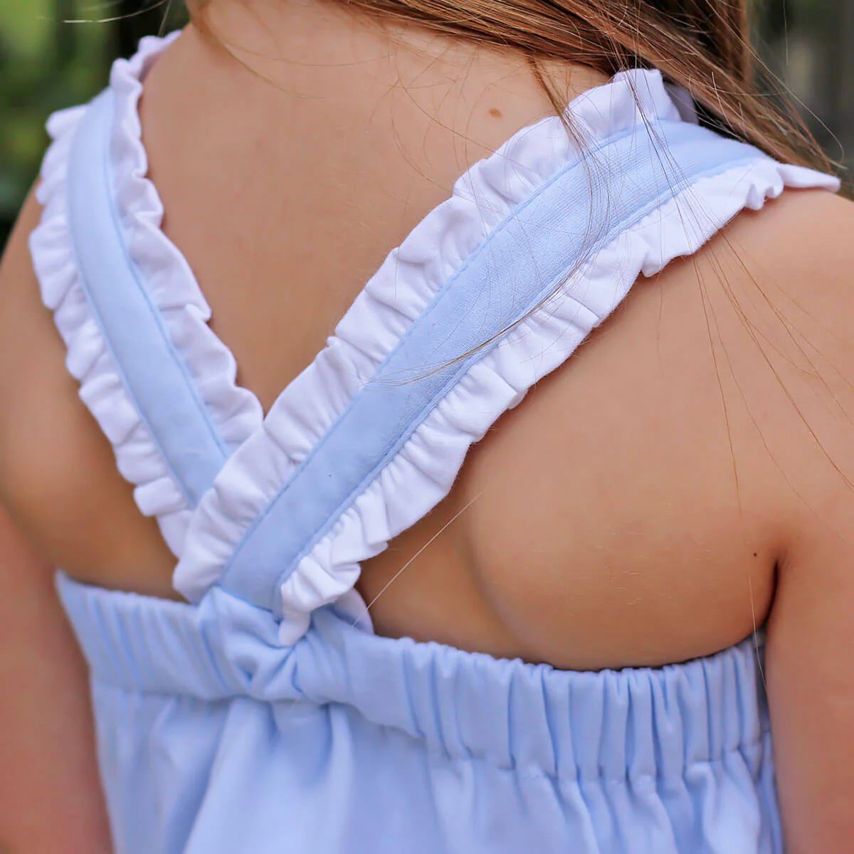 Callie Tiered Ruffle Dress Blue - Image 2