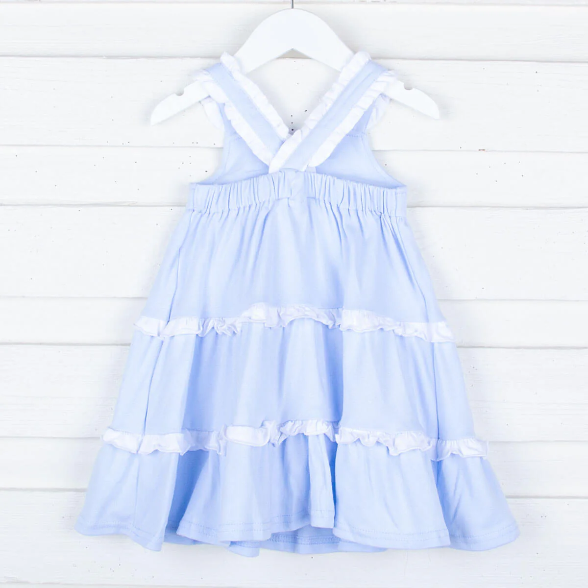 Callie Tiered Ruffle Dress Blue - Image 7