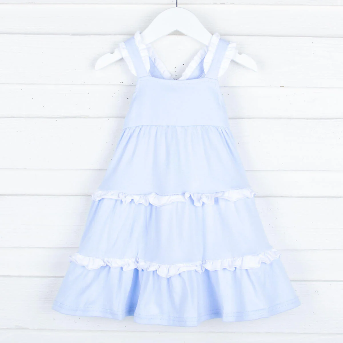 Callie Tiered Ruffle Dress Blue - Image 9