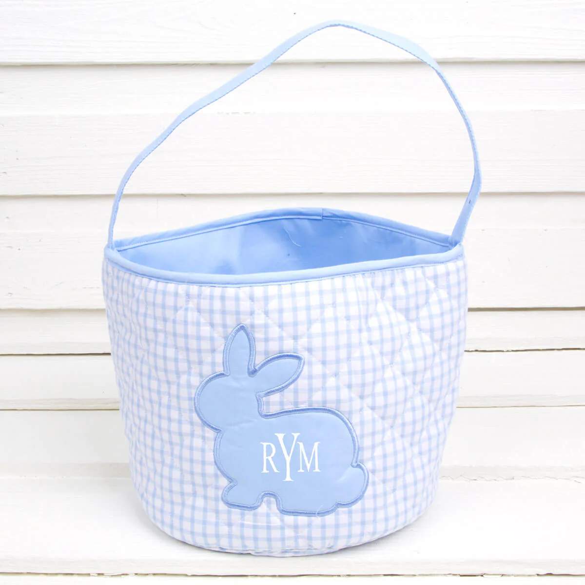 Blue Windowpane Easter Basket - Image 3