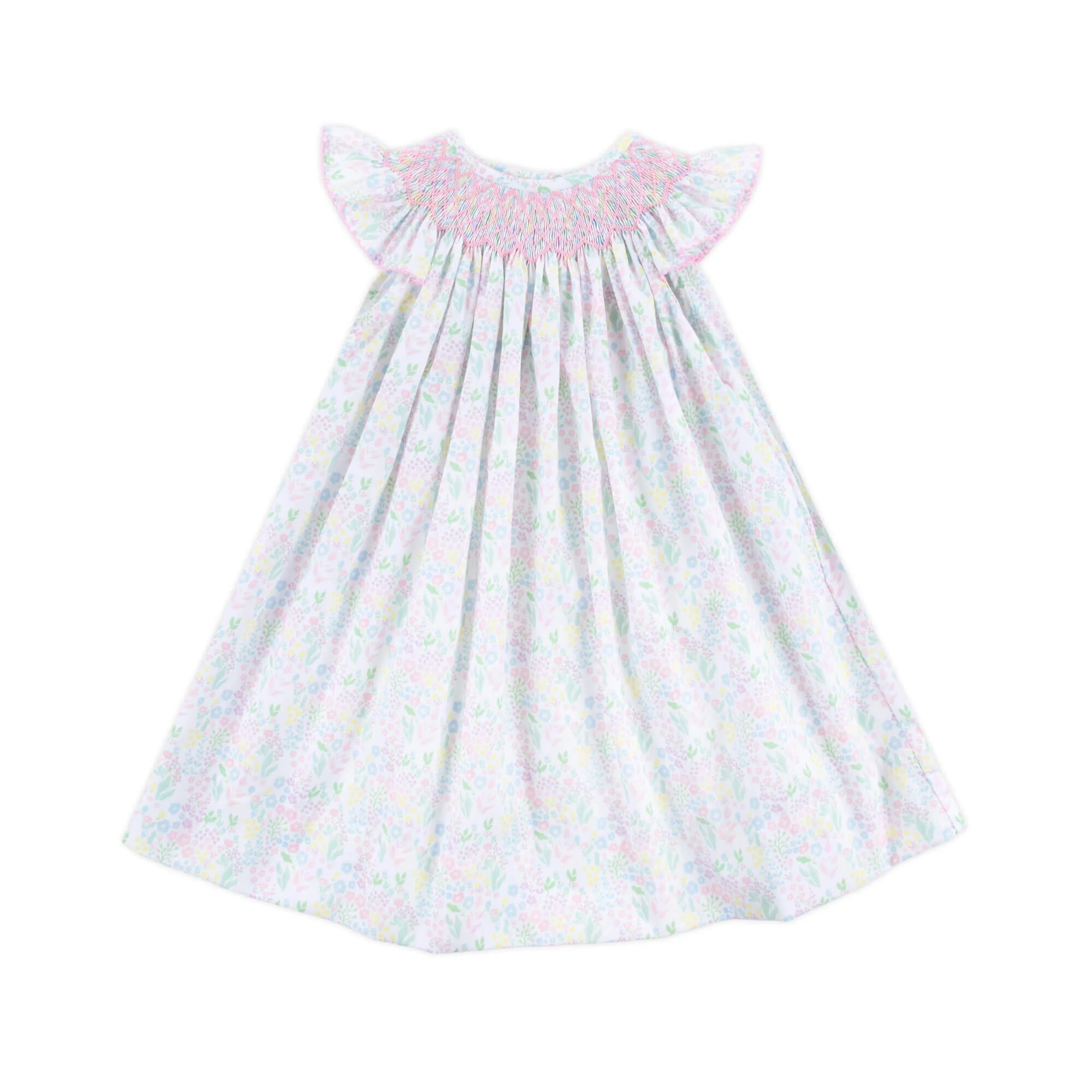 Botanical Beauty Smocked Angel Sleeve Dress - Image 2
