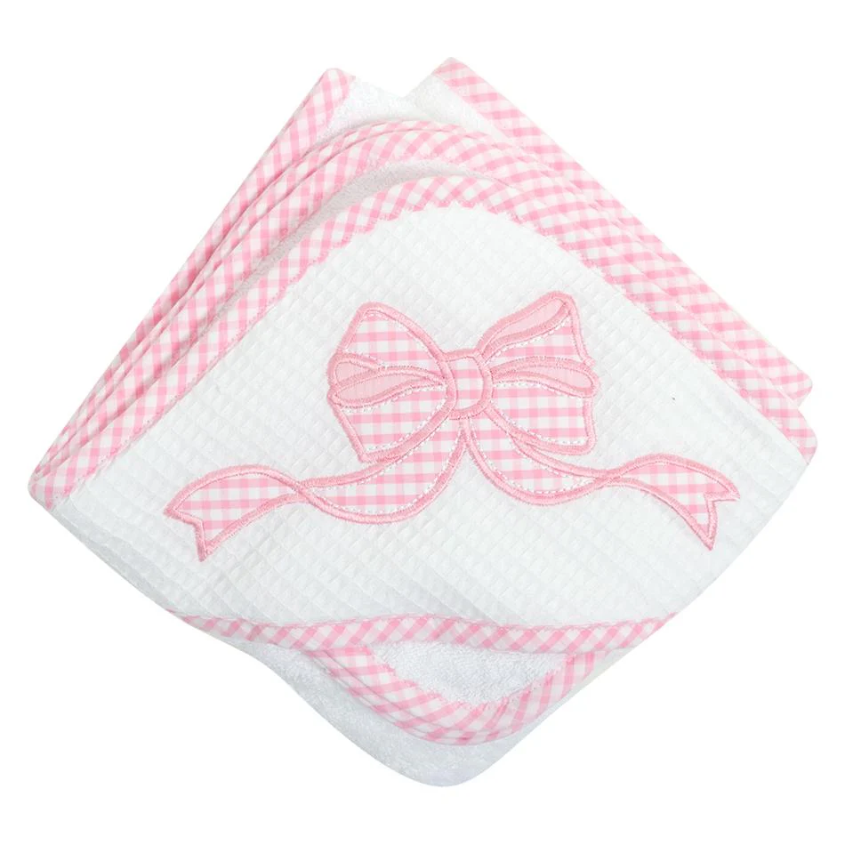 Pink Bow Hooded Towel Set - Image 3