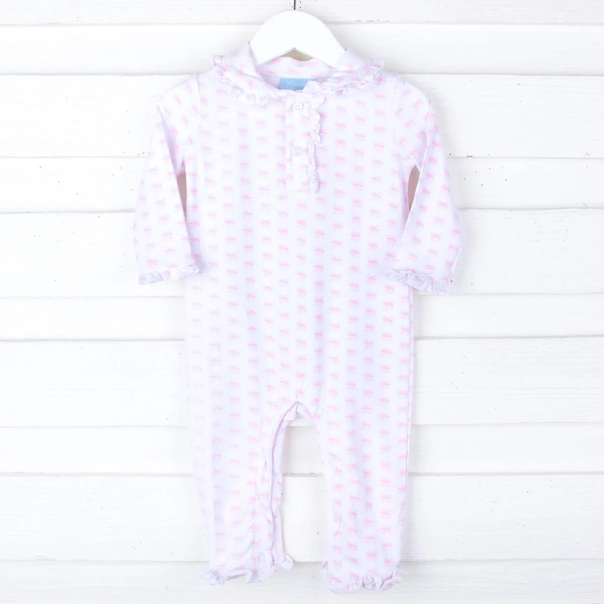 Bow Print Henley Romper - Image 6