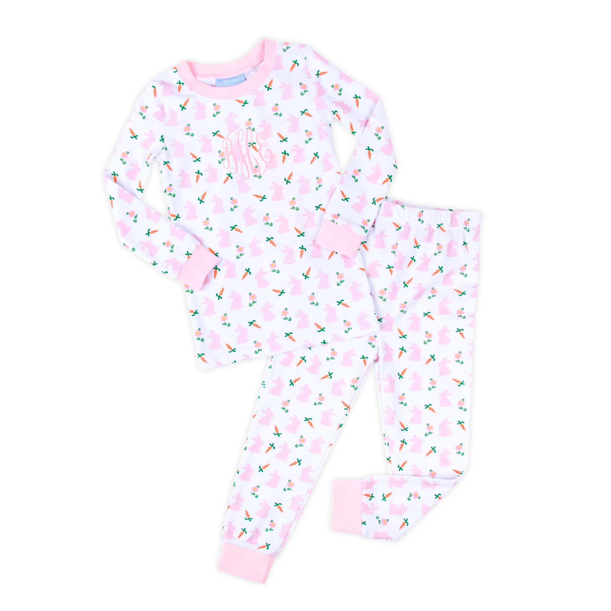 Bunnies & Carrots Pink Pajamas - Image 2