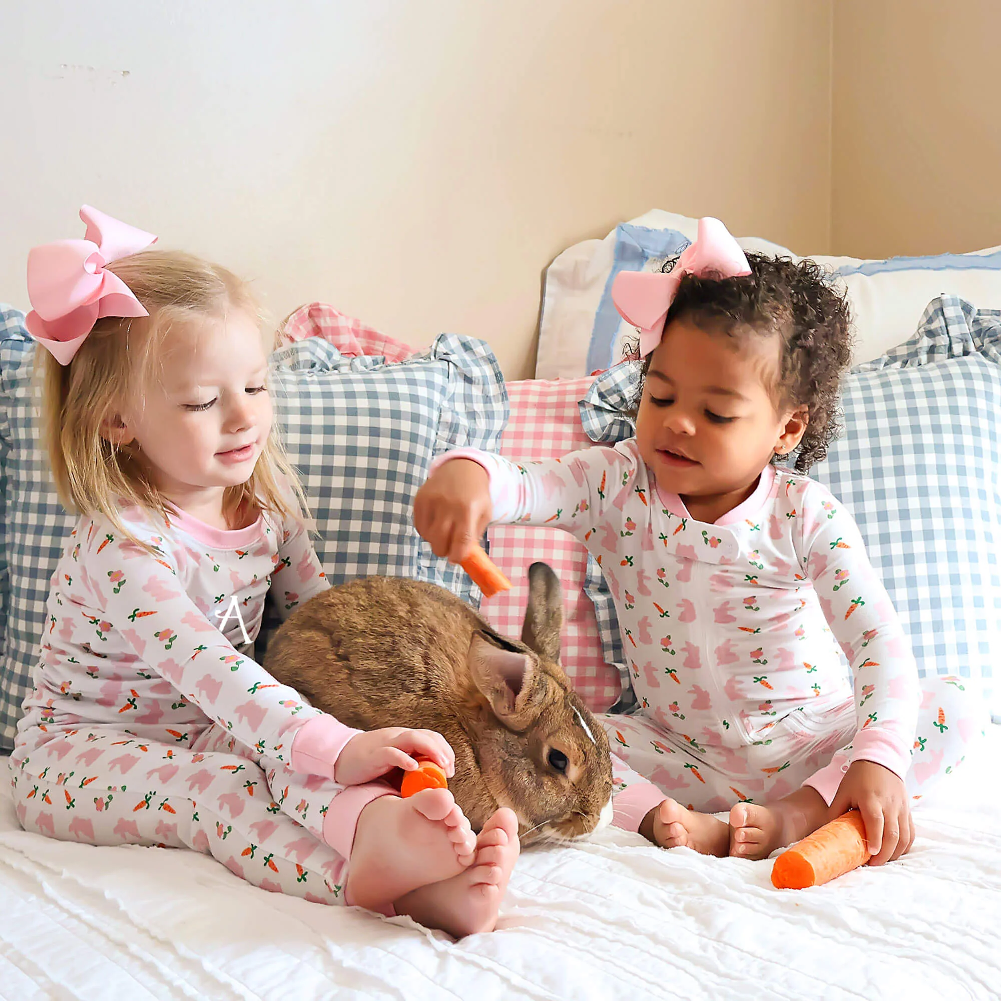 Bunnies & Carrots Pink Zip Sleeper - Image 5