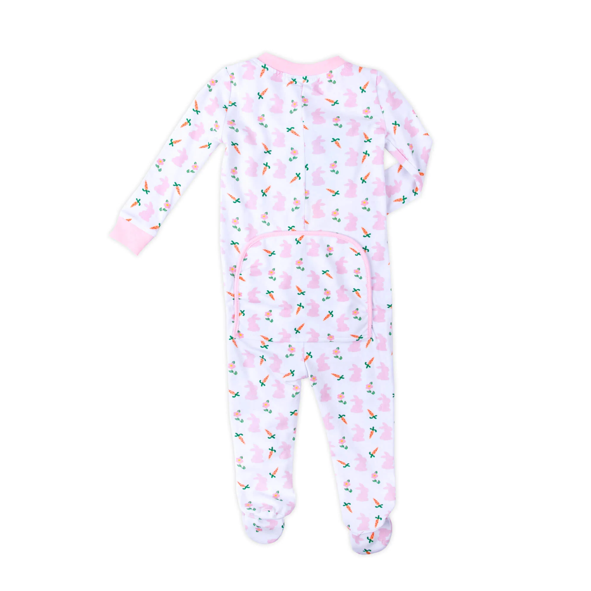 Bunnies & Carrots Pink Zip Sleeper - Image 6