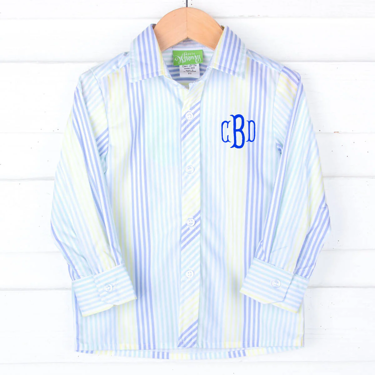 Spring Stripe Button Down Shirt - Image 2